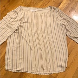 Ann Taylor loft pleated crewneck top